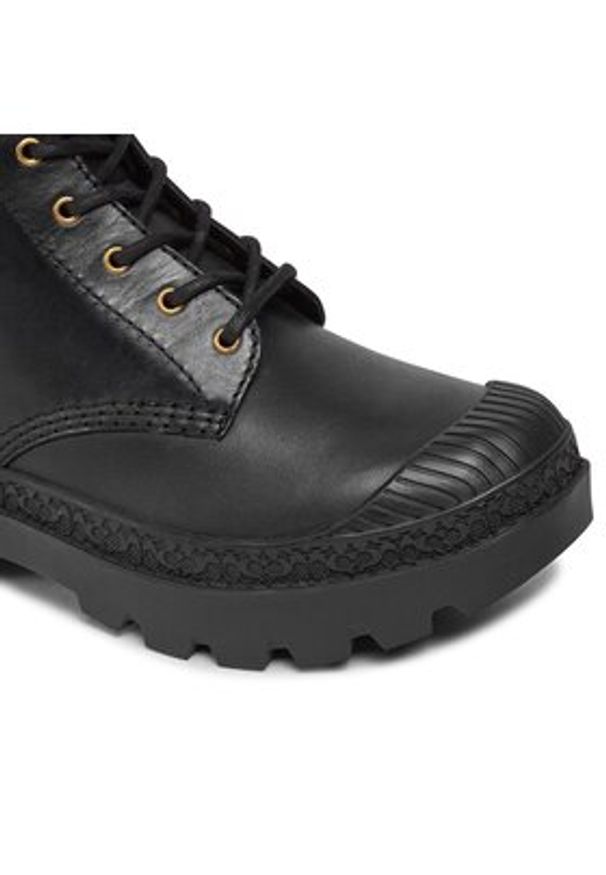 Coach Trzewiki Tasha Leather Boot CN100 Czarny. Kolor: czarny. Materiał: skóra