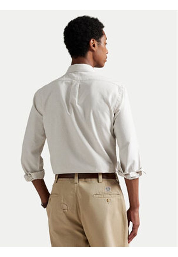 Polo Ralph Lauren Koszula 710953704007 Beżowy Custom Fit. Typ kołnierza: polo. Kolor: beżowy. Materiał: bawełna