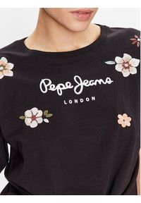 Pepe Jeans T-Shirt Odessa PL505455 Czarny Regular Fit. Kolor: czarny. Materiał: bawełna #3