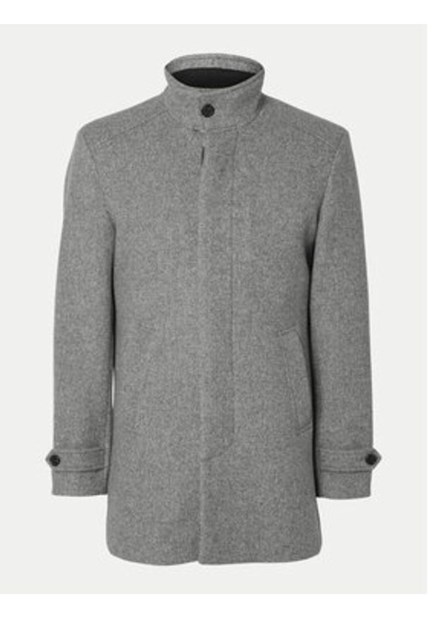 Selected Homme Płaszcz wełniany 16094322 Szary Regular Fit. Kolor: szary. Materiał: syntetyk