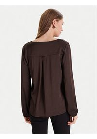 Maryley Bluzka 25IB824/18CO Brązowy Regular Fit. Kolor: brązowy. Materiał: wiskoza #4