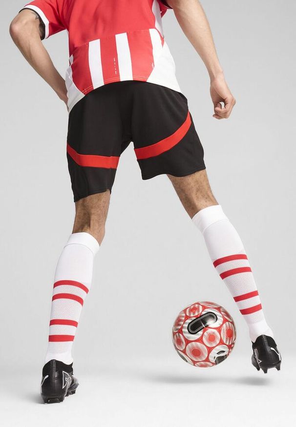 Puma - Szorty meczowe PSV Eindhoven 2023/24. Kolor: czerwony, czarny, wielokolorowy