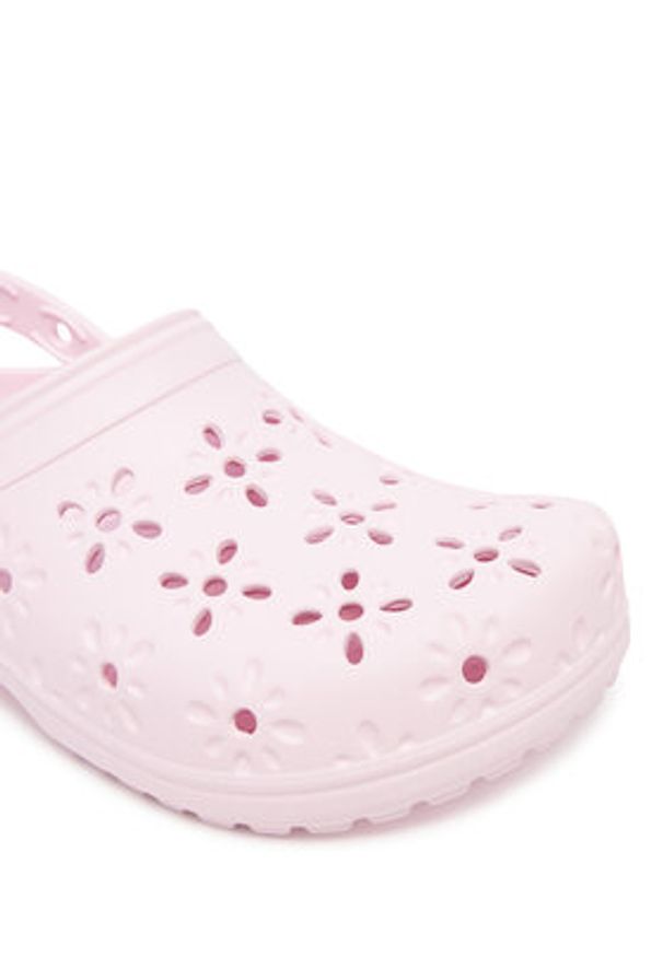 Crocs Klapki Classic Floral Cut Out Clog 210927 Różowy. Kolor: różowy