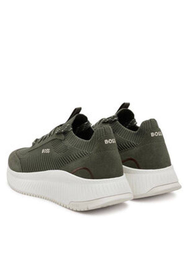 BOSS Sneakersy Ttnm Evo 50536413 Zielony. Kolor: zielony. Materiał: materiał