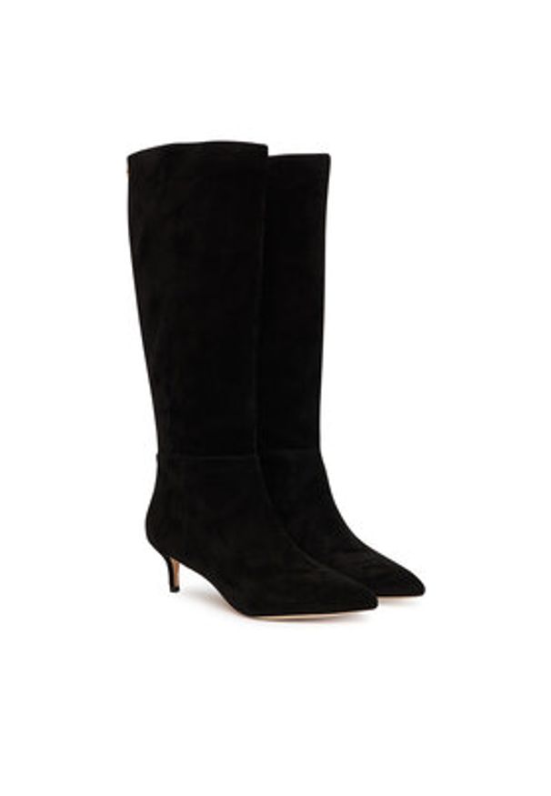 Lauren Ralph Lauren - LAUREN RALPH LAUREN Kozaki 802967811002 Czarny. Kolor: czarny. Materiał: zamsz, skóra