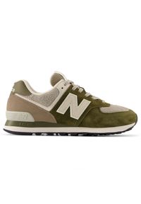 Buty unisex New Balance U574BWS – zielone. Kolor: zielony. Materiał: guma, syntetyk, zamsz, materiał. Szerokość cholewki: normalna. Model: New Balance 574