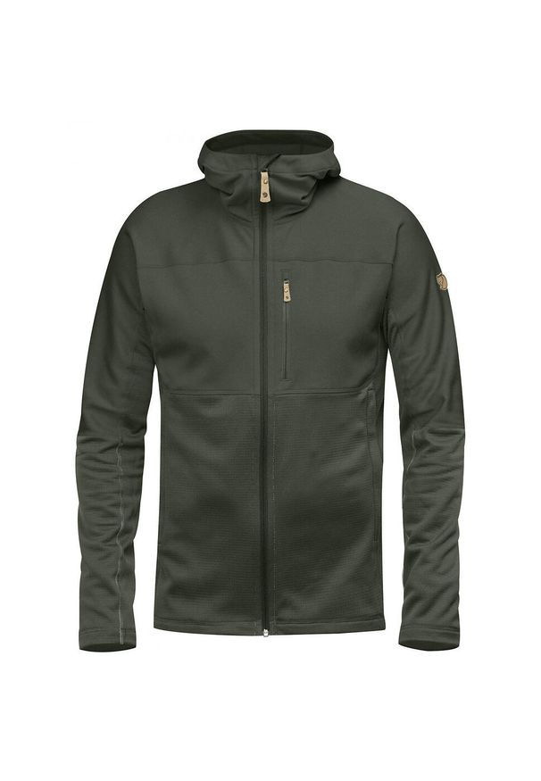 Fjällräven - Bluza turystyczna męska Fjallraven Abisko Trail Fleece. Kolor: czarny, zielony, wielokolorowy. Sport: turystyka piesza