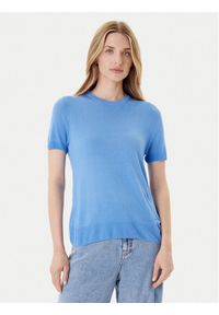 Calvin Klein Sweter LV044A307G Szary Regular Fit. Kolor: szary. Materiał: wiskoza