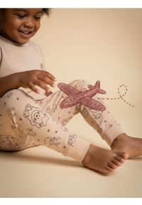 Sinsay - Legginsy Mini Smiley - brązowy. Kolor: brązowy #1