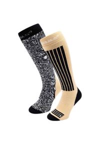POEDERBAAS - Skarpety narciarskie - 2 pary - czarne wielokolorowe. Kolor: czarny. Materiał: poliamid, wełna, akryl, elastan. Sport: narciarstwo #1
