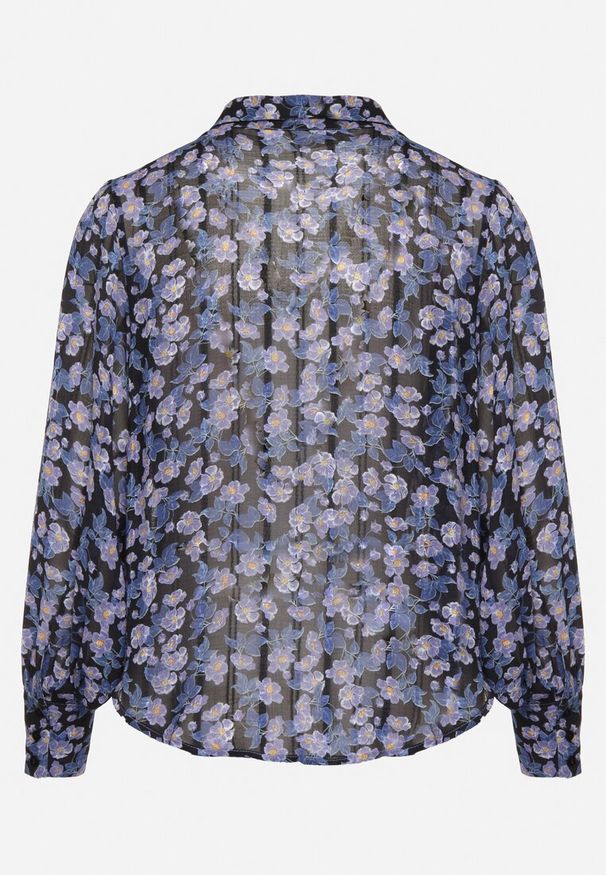 Born2be - Czarna Koszula w Kwiatowy Print Divocca. Okazja: na co dzień. Typ kołnierza: kołnierzyk klasyczny. Kolor: czarny. Materiał: jeans. Długość rękawa: długi rękaw. Długość: długie. Wzór: kwiaty, nadruk. Styl: klasyczny, casual, elegancki