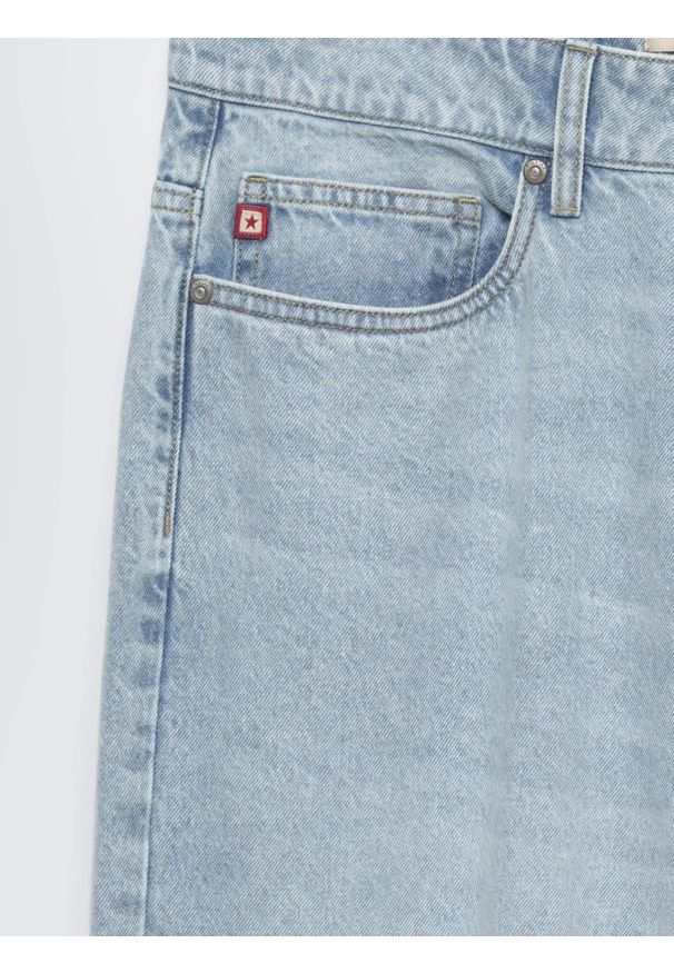 Big-Star - Jeansy męskie loose niebieskie Zack 185. Okazja: na co dzień. Stan: podwyższony. Kolor: niebieski. Styl: casual, vintage, klasyczny