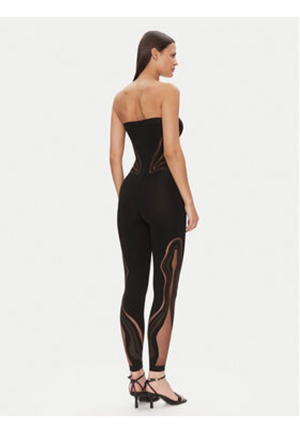 Wolford Kombinezon Venus 57177 Czarny Slim Fit. Kolor: czarny. Materiał: syntetyk