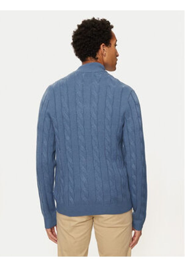 U.S. Polo Assn. Sweter MUP3697 Niebieski Regular Fit. Typ kołnierza: polo. Kolor: niebieski. Materiał: syntetyk