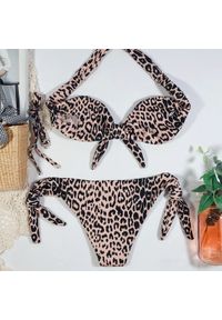 Intica - Bikini bez ramiączek w kropki na plażę i basen Phyliss. Materiał: materiał. Długość: długie. Wzór: kropki #6