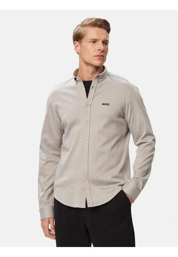 BOSS Koszula ST Motion 50555946 Szary Regular Fit. Kolor: szary. Materiał: bawełna