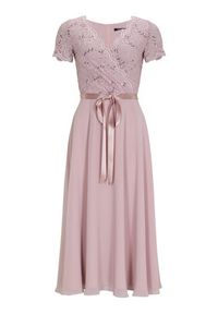 Swing Sukienka koktajlowa 5AE10300 Różowy Regular Fit. Kolor: różowy. Materiał: syntetyk. Styl: wizytowy #8