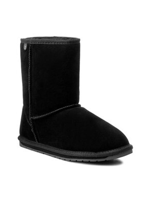 EMU Australia Śniegowce Wallaby Lo Teens T10102 Czarny. Kolor: czarny. Materiał: skóra