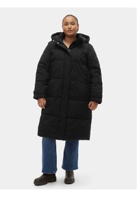 Vero Moda Curve Płaszcz zimowy Margaret 10301538 Czarny Regular Fit. Kolor: czarny. Materiał: syntetyk. Sezon: zima