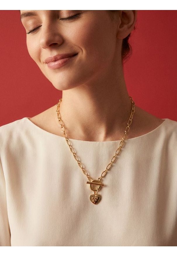 Sinsay - Naszyjnik z zawieszką - złoty. Materiał: złote. Kolor: złoty
