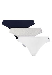 TOMMY HILFIGER - Tommy Hilfiger Komplet 3 par fig brazylijskich UW0UW05968 Kolorowy. Materiał: bawełna. Wzór: kolorowy