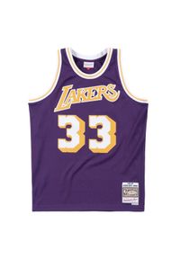 Mitchell & Ness - Koszulka Nba Los Angeles Lakers Kareem Abdul-Jabbar. Kolor: fioletowy, wielokolorowy, żółty. Sport: koszykówka #1