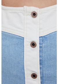 Pepe Jeans bluzka Ruby Blend damska wzorzysta. Okazja: na co dzień. Kolor: niebieski. Materiał: tkanina. Styl: casual #5