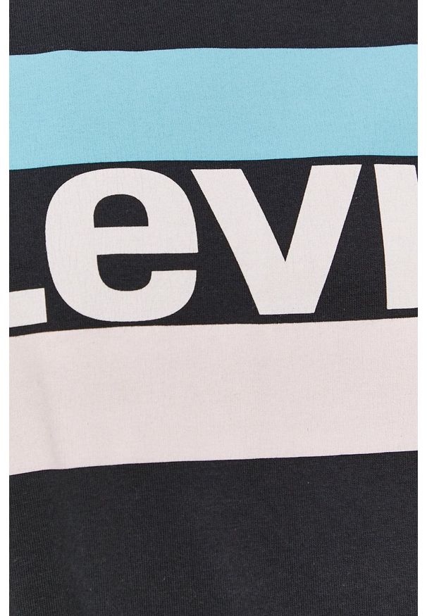 Levi's® - Levi's T-shirt kolor czarny. Okazja: na co dzień, na spotkanie biznesowe. Kolor: czarny. Materiał: dzianina. Wzór: nadruk. Styl: biznesowy, casual