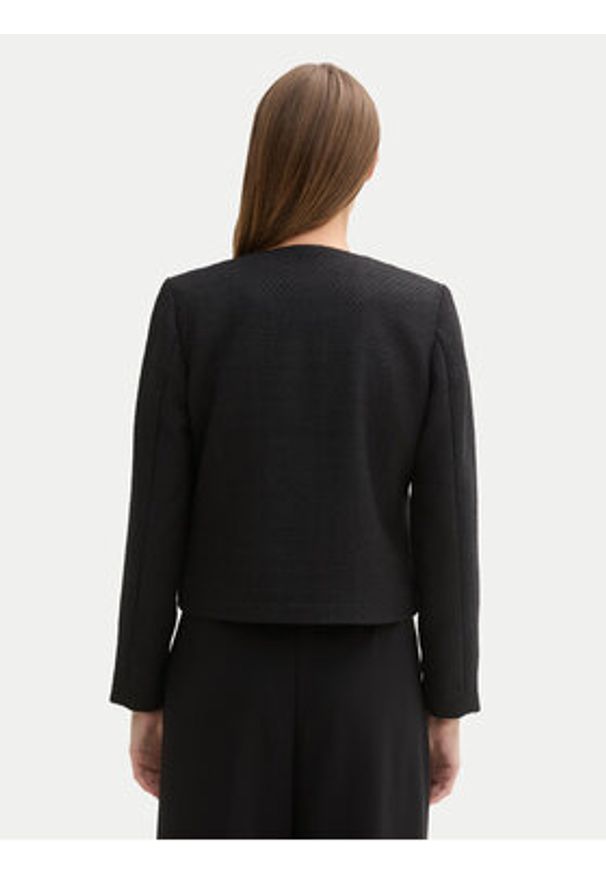 Tom Tailor Marynarka 1044343 Czarny Regular Fit. Kolor: czarny. Materiał: syntetyk