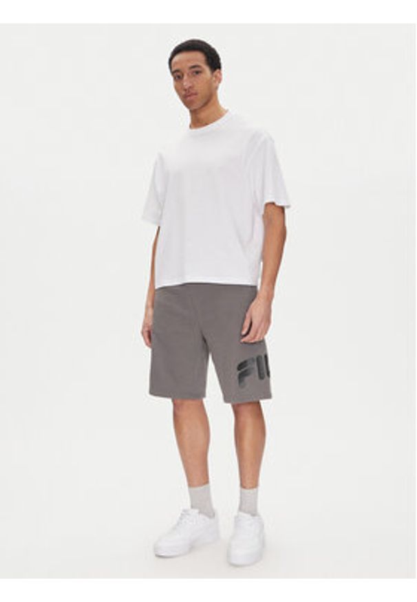Fila Szorty sportowe Lezinnes FAM0870 Szary Regular Fit. Kolor: szary. Materiał: bawełna. Styl: sportowy