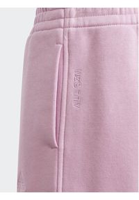 Adidas - adidas Spodnie dresowe Fleece Kids IJ5953 Różowy Loose Fit. Kolor: różowy. Materiał: bawełna #4