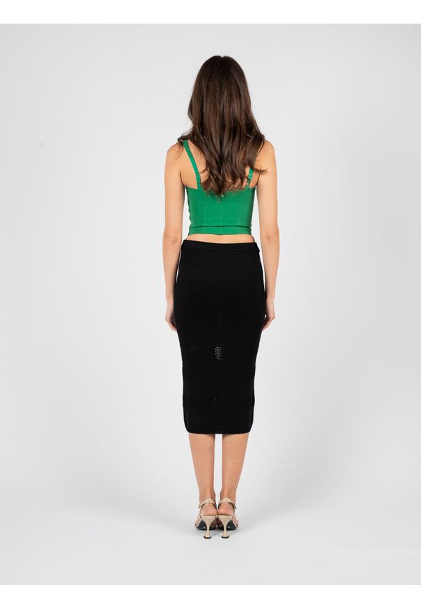 Patrizia Pepe Top | 1C1324/A111A | Kobieta | Zielony. Typ kołnierza: dekolt gorset. Kolor: zielony. Materiał: wiskoza, poliester, elastan. Długość rękawa: na ramiączkach. Długość: długie. Styl: elegancki