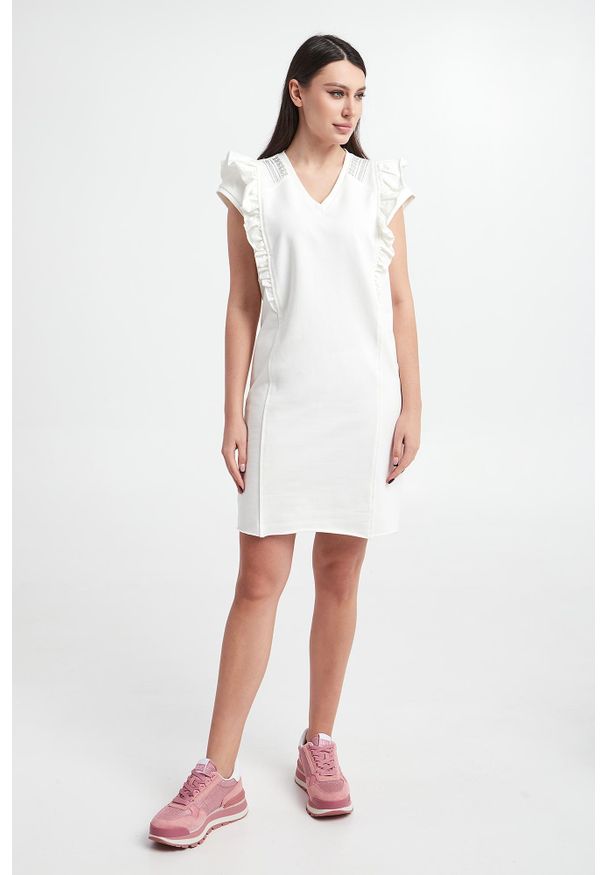 Liu Jo - Sukienka mini LIU JO. Materiał: bawełna. Wzór: aplikacja. Długość: mini