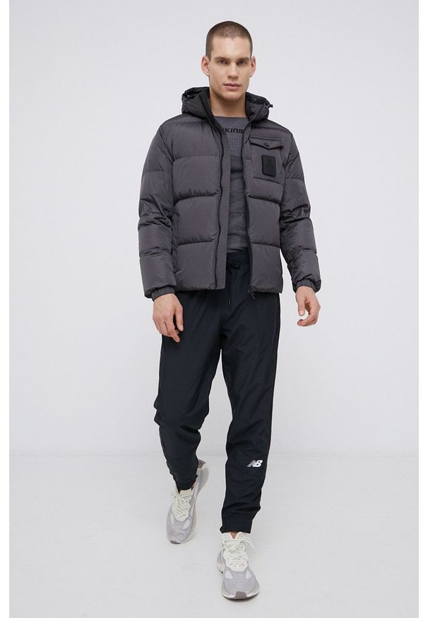 Refrigiwear - RefrigiWear Kurtka puchowa męska kolor szary zimowa. Kolor: szary. Materiał: puch. Sezon: zima