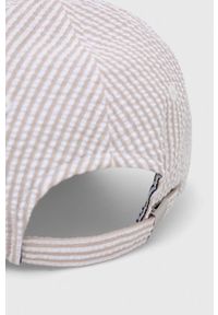 TOMMY HILFIGER - Tommy Hilfiger czapka z daszkiem kolor beżowy wzorzysta. Kolor: beżowy #4