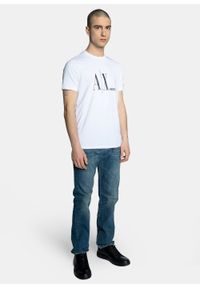 Koszulka męska biała Armani Exchange 3LZTCZ ZJE6Z 1100. Kolor: biały