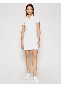 Lacoste Sukienka codzienna EF5473 Biały Slim Fit. Okazja: na co dzień. Kolor: biały. Materiał: bawełna. Typ sukienki: proste. Styl: casual #3