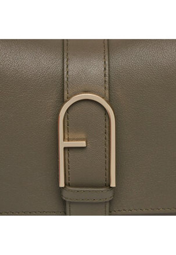 Furla Torebka Flow M Top Handle WB00996-BX2045-2810S-1007 Zielony. Kolor: zielony. Materiał: skórzane