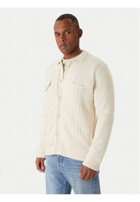JOOP! Jeans Kardigan Walto 30047659 Écru Modern Fit. Kolor: kremowy. Materiał: bawełna #1