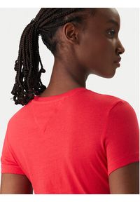 Tommy Jeans T-Shirt DW0DW20459 Czerwony Slim Fit. Kolor: czerwony. Materiał: bawełna #5