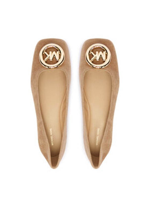 MICHAEL Michael Kors Baleriny Milan 40F5MLFP1S Brązowy. Kolor: brązowy. Materiał: skóra