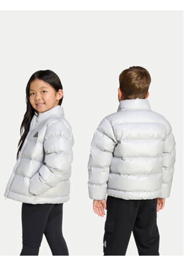 Adidas - adidas Kurtka zimowa JW2474 Srebrny Regular Fit. Kolor: srebrny. Materiał: syntetyk. Sezon: zima