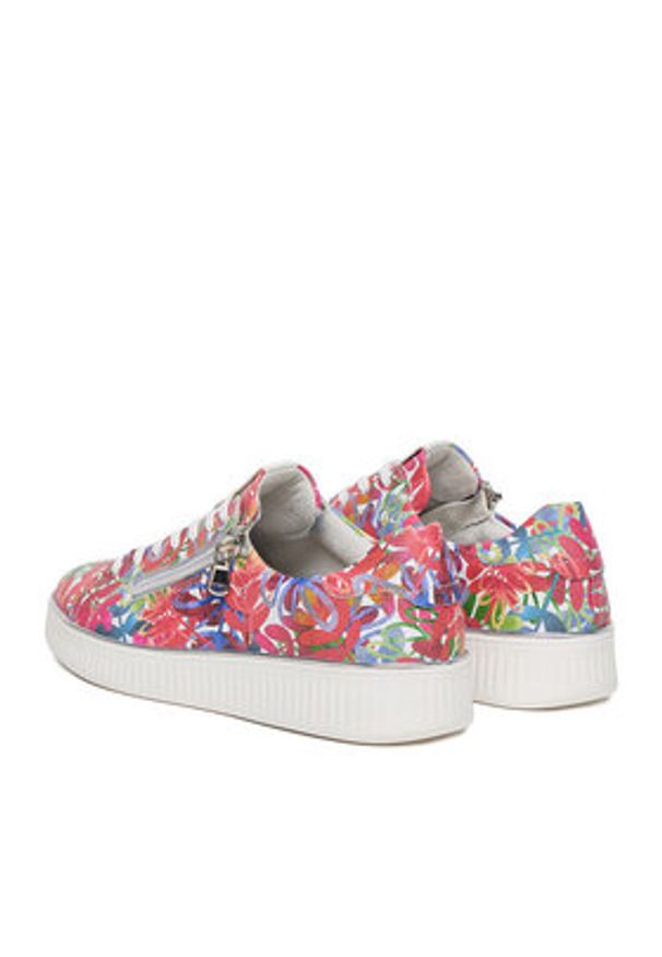 Remonte Sneakersy D2E02-90 Czerwony. Kolor: czerwony. Materiał: skóra