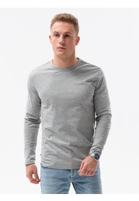 Ombre Clothing - Zestaw longsleeve męski z długim rękawem - mix 2-pak V1 Z43 - XXL. Kolor: szary. Materiał: bawełna. Długość rękawa: długi rękaw. Długość: długie. Wzór: melanż. Styl: klasyczny #3