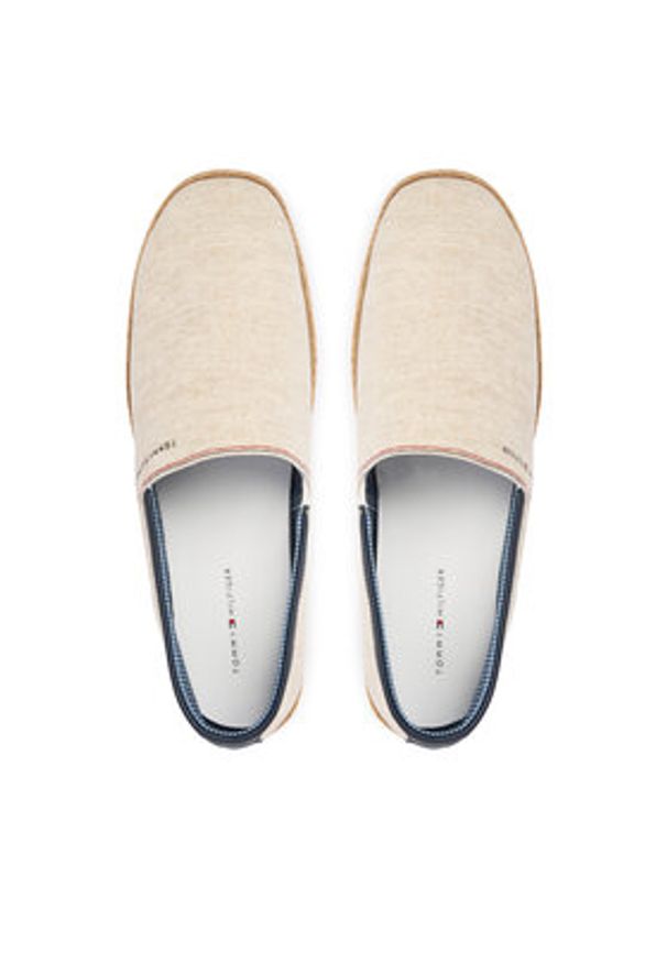 TOMMY HILFIGER - Tommy Hilfiger Espadryle Hilfiger Chambray Espadrille FM0FM05793 Écru. Kolor: kremowy. Materiał: materiał