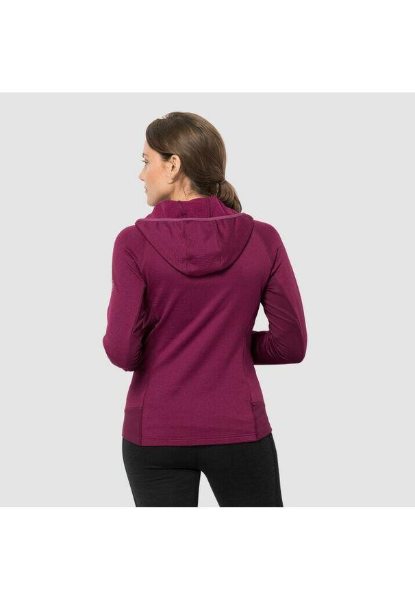 Bluza polarowa damska Jack Wolfskin Hydro Grid Fleece. Kolor: czerwony, wielokolorowy, różowy. Materiał: polar