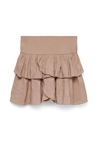 Vero Moda Spódnica mini Clara 10336425 Beżowy Regular Fit. Kolor: beżowy. Materiał: wiskoza #6