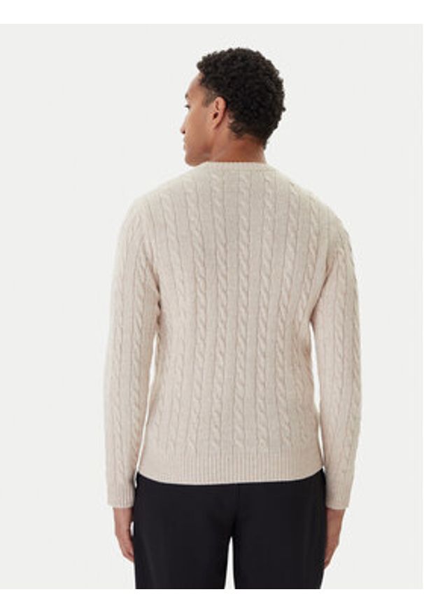 Robe di Kappa Sweter 63111DW Beżowy Regular Fit. Kolor: beżowy. Materiał: wełna