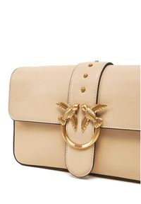 Pinko - PINKO Torebka Love One Classic Fl 104524 A0QO C50Q Beżowy. Kolor: beżowy. Materiał: skórzane