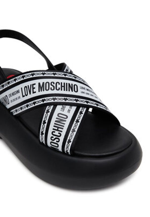 Love Moschino - LOVE MOSCHINO Sandały JA16207I0MIX200A Czarny. Kolor: czarny. Materiał: materiał